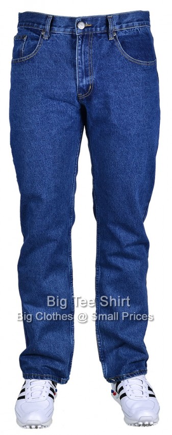 Stonewash Blue Kam Classic Plain Jeans