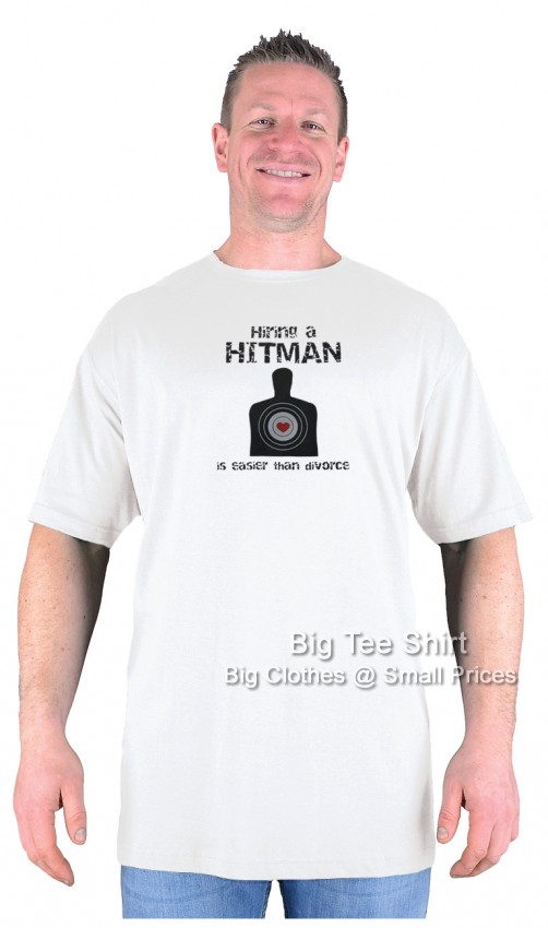 White Big Tee Shirt Hitman T-Shirt