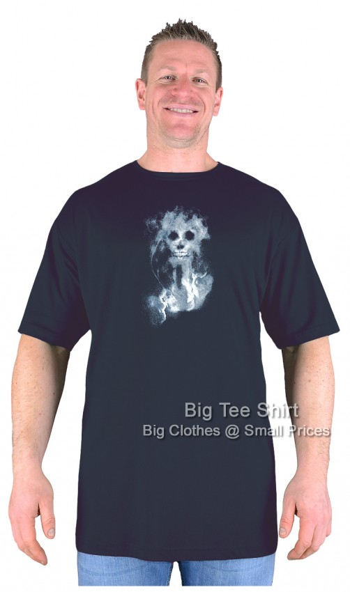 Black Big Tee Shirt Apparition Skull T-Shirt