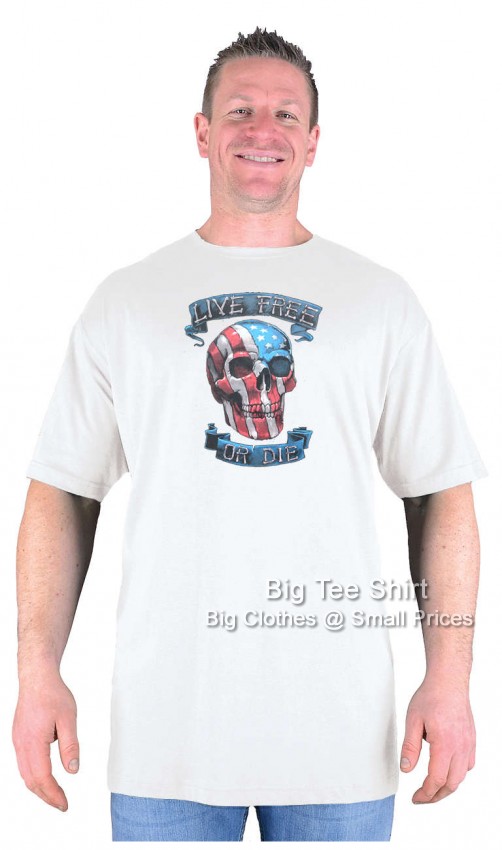 White Big Tee Shirt Stateside Skull T-Shirt