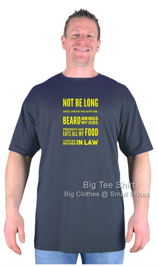 Charcoal Big Tee Shirt Christmas Food Gouger T-Shirt