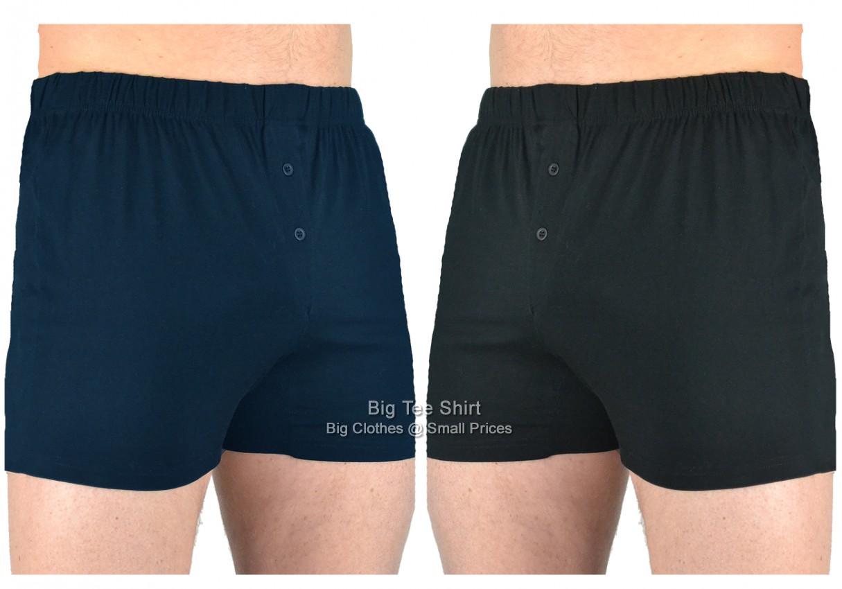 Black and Navy Blue Bains and Scott Tony TWIN PACK Boxer Shorts