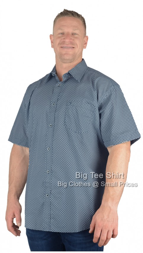 Navy Blue Cotton Valley Ribble Short Sleeve Shirt