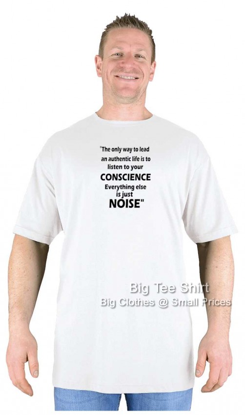 White Big Tee Shirt Conscience T-Shirt