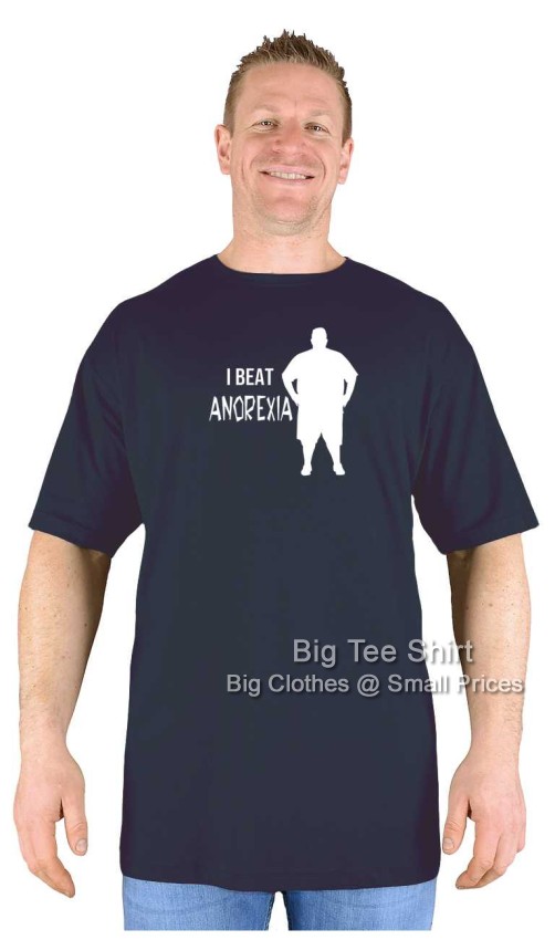 Black Big Tee Shirt I Beat Anorexia T-Shirt