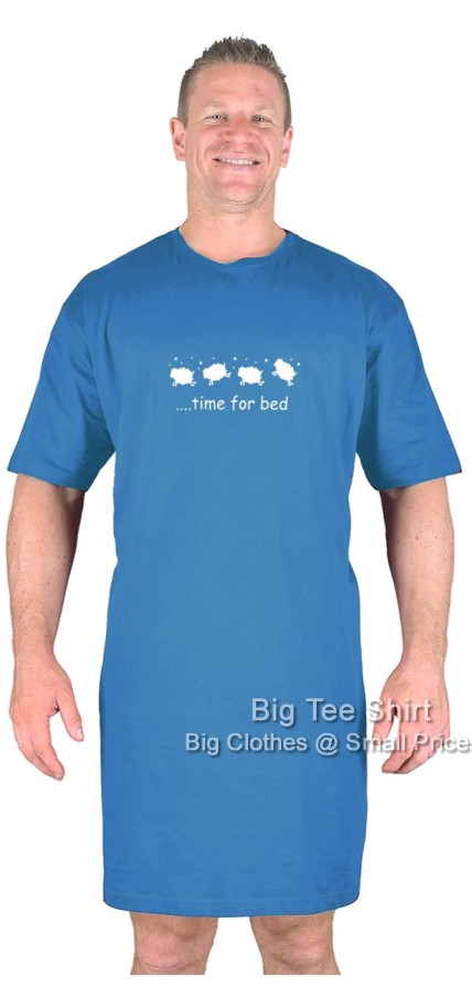 Mid Blue Big Tee Shirt Sheepy Nightshirt