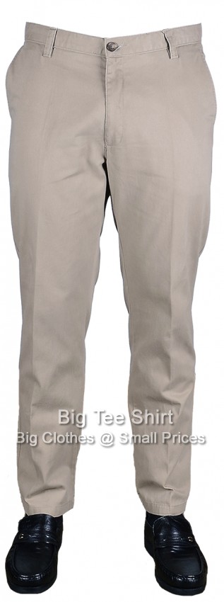 Beige Woodbury Harper Brushed Cotton Chino Style Trousers