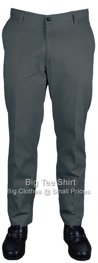 Grey Woodbury Harper Brushed Cotton Chino Style Trousers