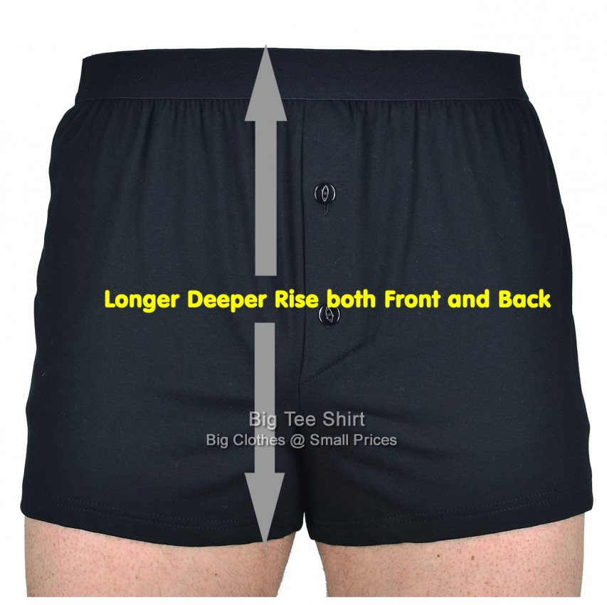 Black Big Tee Shirt Sim Deep High Rise MEDICAL Boxer Shorts