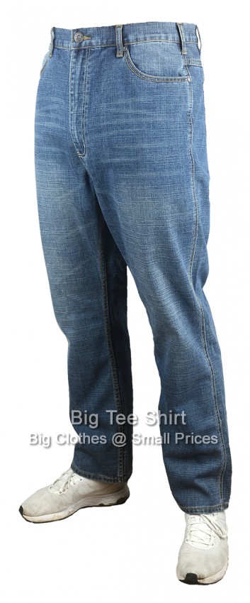 Mid Blue Kam Western Crosshatch Jeans