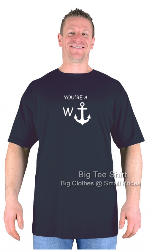 Black Big Tee Shirt Anchor T-Shirt 