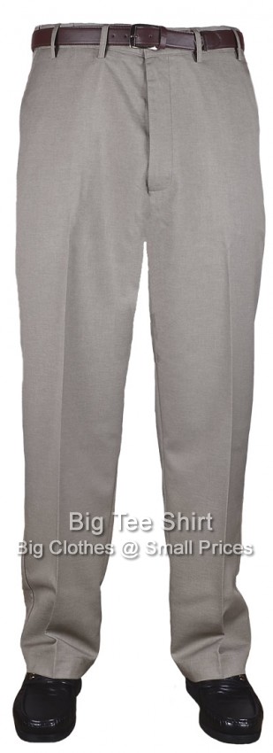 Taupe Kam Louth FlexiWaist Chino Style Trousers