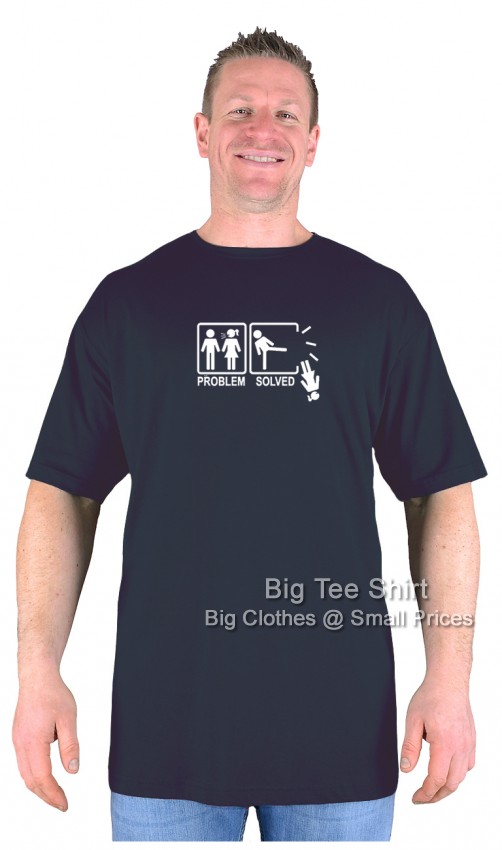 Black Big Tee Shirt Solving Problems T-Shirt