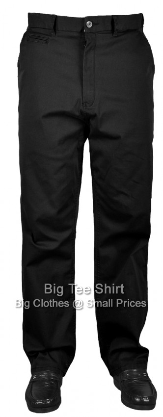 Black Espionage Maccan Stretch Chino Trousers