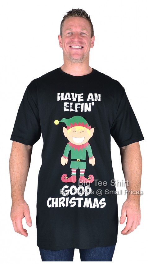Black Espionage Elfin Funtime Christmas T-Shirt   - EOL