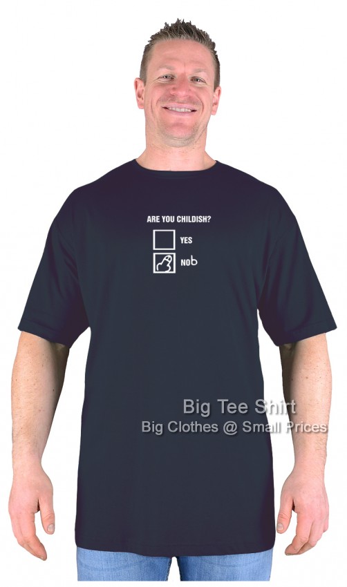 Black Big Tee Shirt Are You Childish T-Shirt 