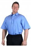 Cornflower Double Two Non - Iron Poplin Short Sleeve Shirt