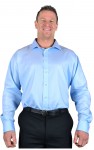 Blue Double Two Paradigm Non-Iron Double Cuff Long Sleeve Shirt