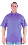 Light Purple Rael Brook Classic Plain Short Sleeve Shirt (78070XL)