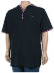 Black Espionage Exeter Hooded Polo Shirt (PO-32)