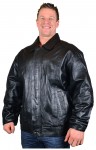 Black Woodland Leather Austin Soft Leather Bomber Jacket (KS-704)