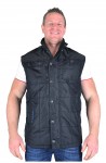 Black Espionage Rugged Oxford Style Body Warmer (JT0-42)