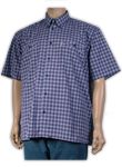 Royal Purple Cattani Bauer Short Sleeve Shirt (993-2)