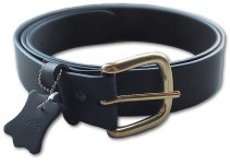 Black King Solid Brass Buckle Jeans Belt (NOT BONDED)
