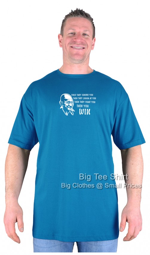 Blue Big Tee Shirt Ghandi T-Shirt