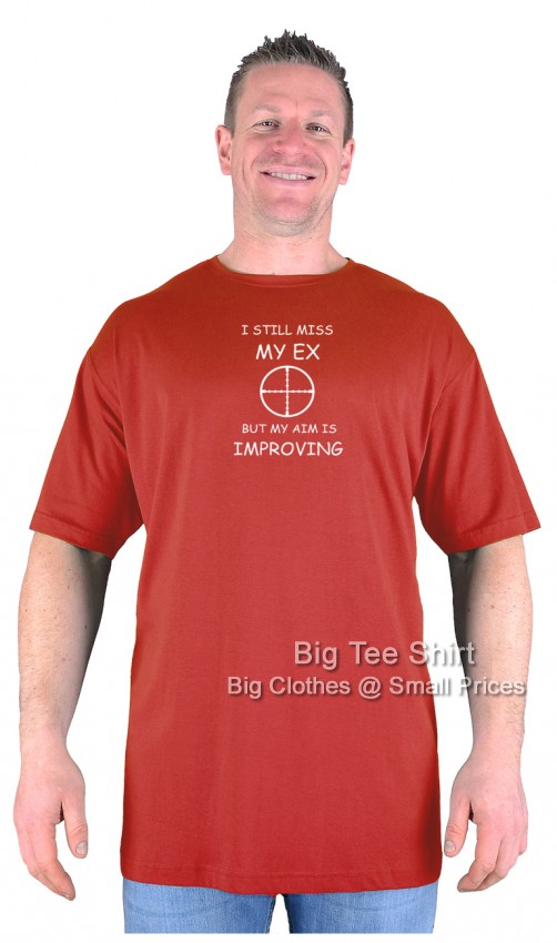 Terracotta Red Big Tee Shirt Miss My Ex T-Shirt
