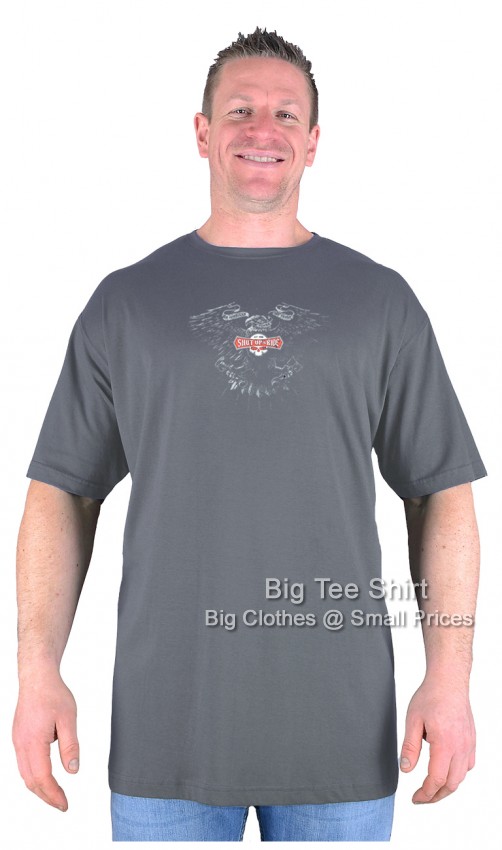 Slate Grey Big Tee Shirt Keep Quiet And Ride Biker T-Shirt