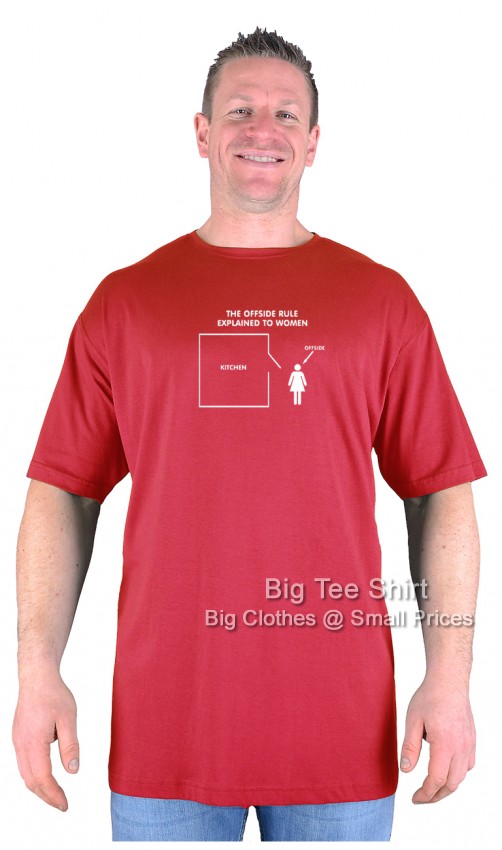 Red Big Tee Shirt Offside Rule T-Shirt