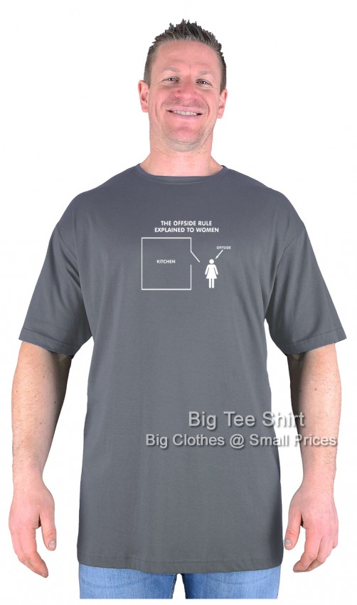 Slate Grey Big Tee Shirt Offside Rule T-Shirt