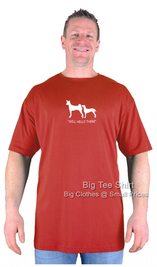 Terracotta Red Big Tee Shirt Canine Courting T-Shirt 