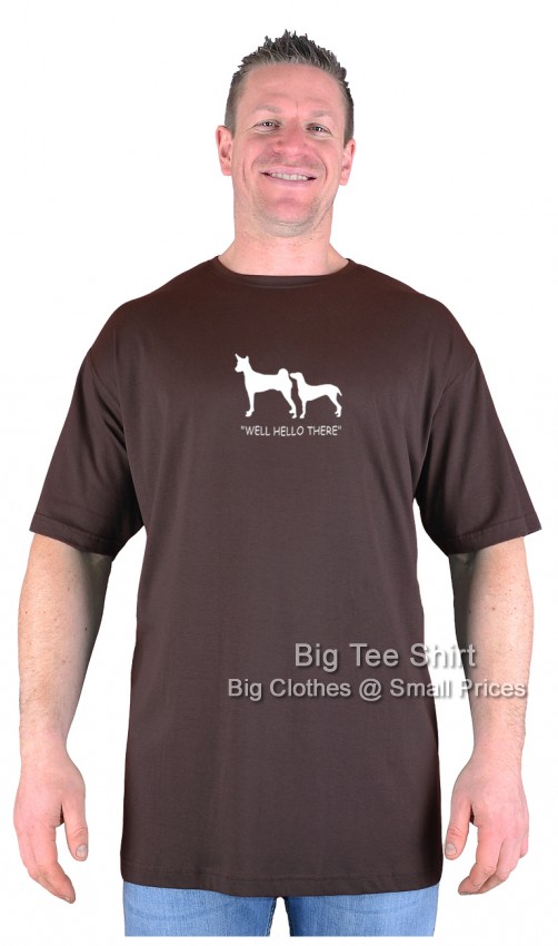 Chocolate Brown Big Tee Shirt Canine Courting T-Shirt 