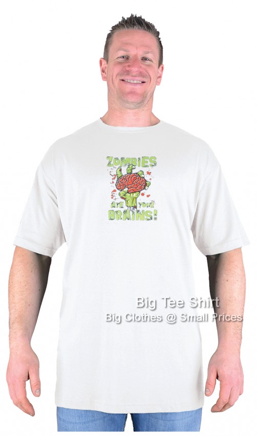 White Big Tee Shirt Brain Crave T-Shirt