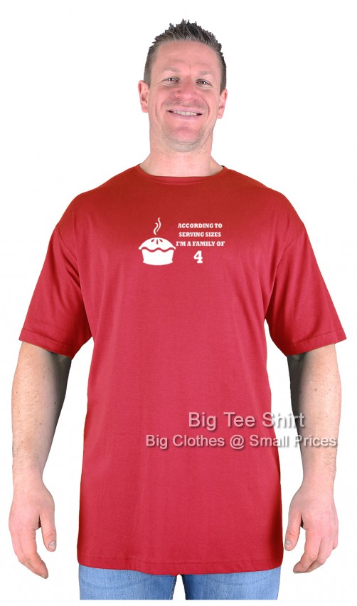 Red Big Tee Shirt Family of Four T-Shirt