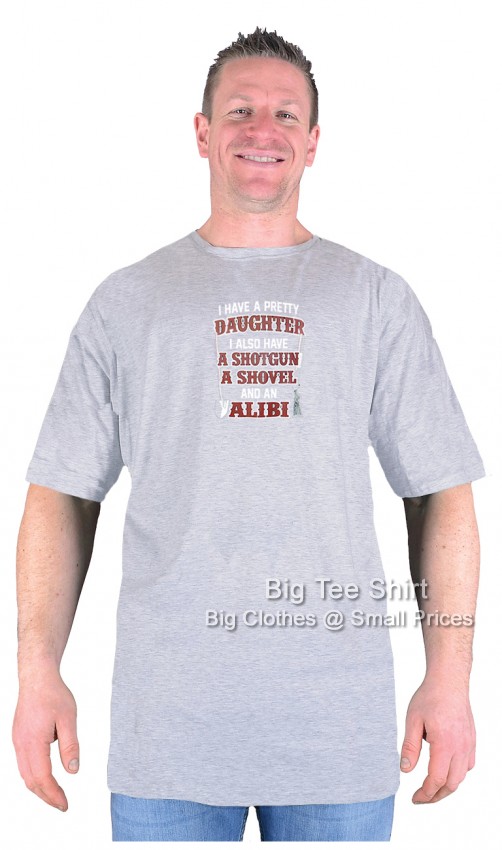 Silver Marl Big Tee Shirt Alibi T-Shirt 