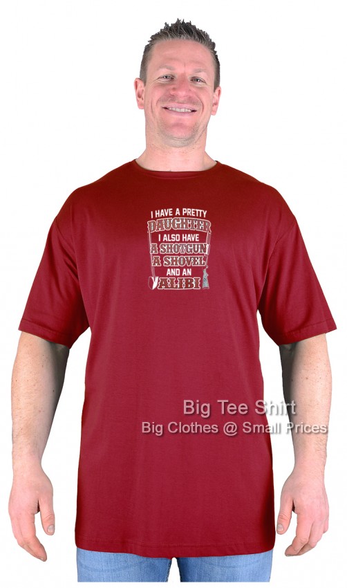 Burgundy Big Tee Shirt Alibi T-Shirt 