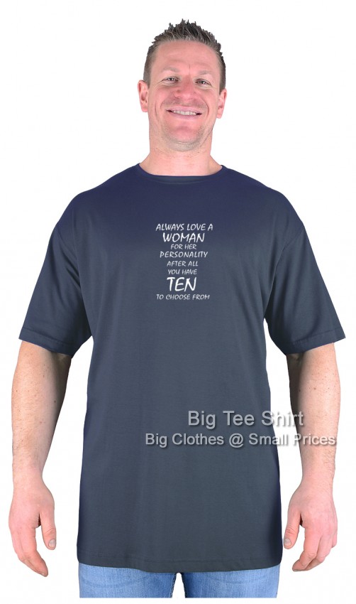 Charcoal Big Tee Shirt Personality T-Shirt