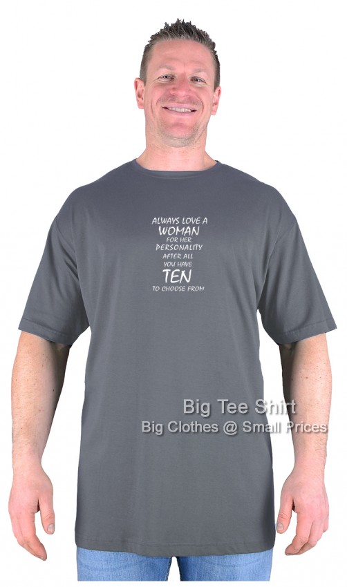 Slate Grey Big Tee Shirt Personality T-Shirt