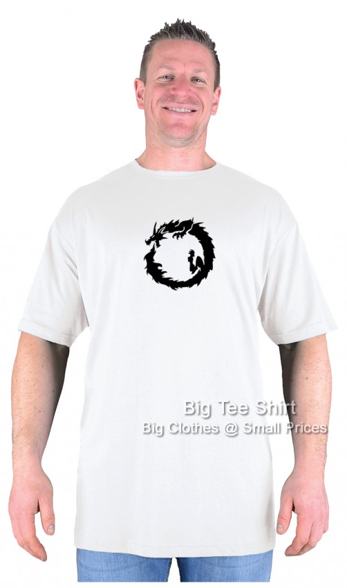White Big Tee Shirt Dragonring T-Shirt
