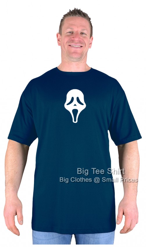 Navy Blue Big Tee Shirt Scream Mask T-Shirt