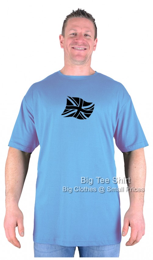 Soft Blue Big Tee Shirt Black Jack T-Shirt