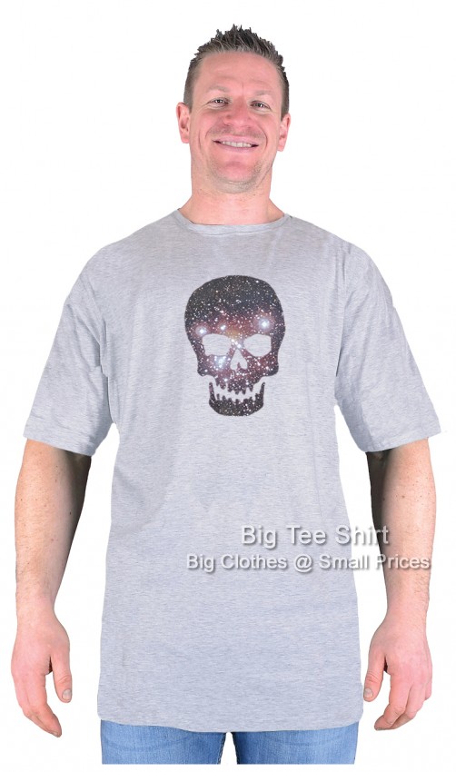 Silver Marl Big Tee Shirt Heavens Skull T-Shirt