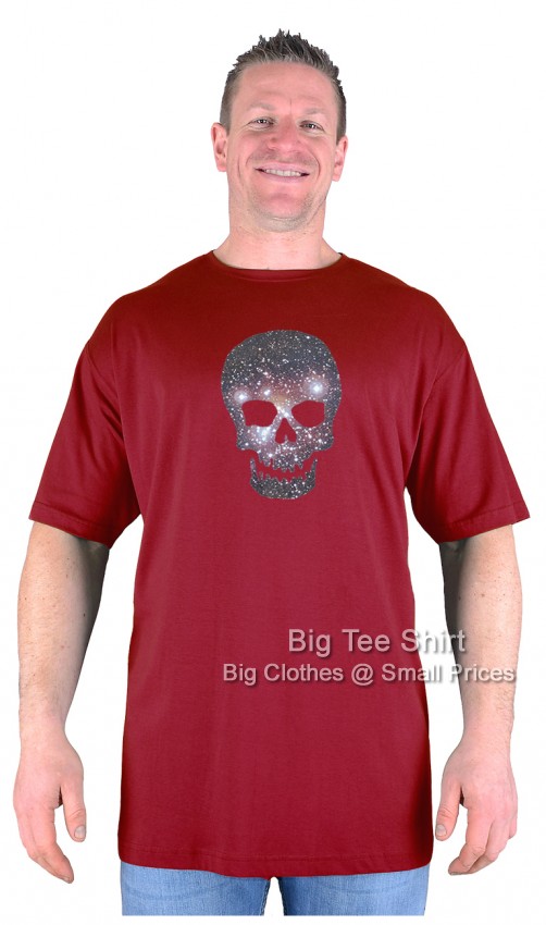 Burgundy Big Tee Shirt Heavens Skull T-Shirt