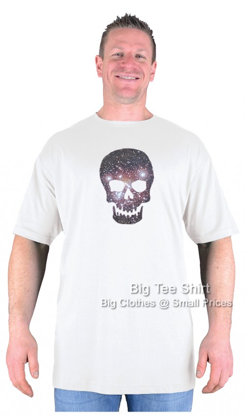 White Big Tee Shirt Heavens Skull T-Shirt