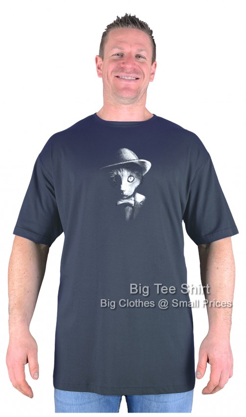 Charcoal Big Tee Shirt Mister Cat T-Shirt