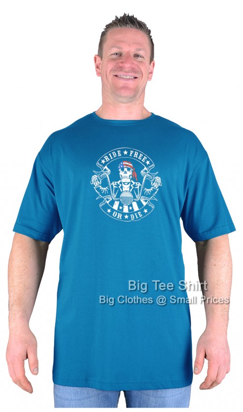 Blue Big Tee Shirt Free Biker T-Shirt