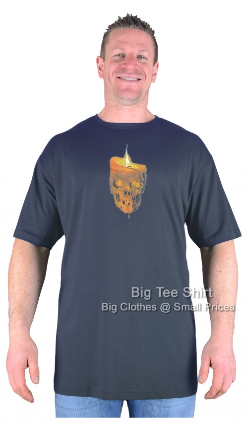 Charcoal Big Tee Shirt Death Melting Skull T-Shirt